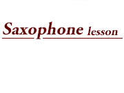 Saxophone lesson